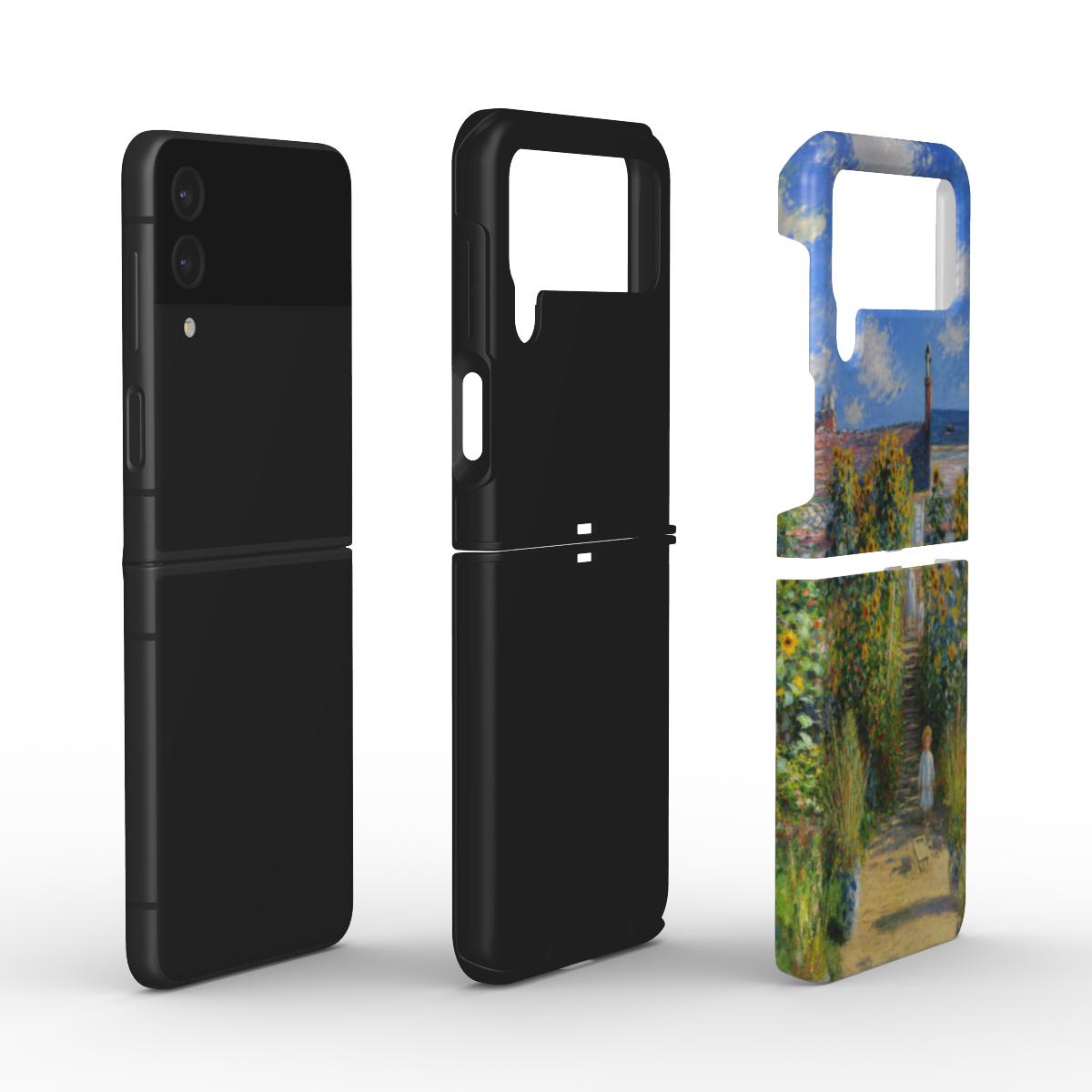 The Artist’s Garden at Vétheuil by Claude Monet Samsung Galaxy Case Z flip