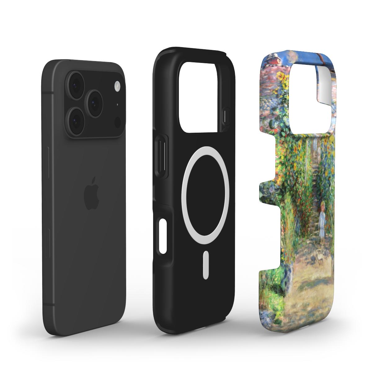 The Artist's Garden at Vétheuil by Claude Monet MagSafe iPhone Case