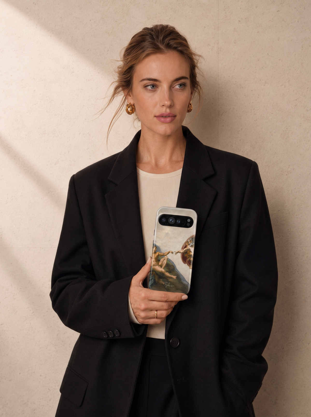 The Creation of Adam by Michelangelo Google Pixel Case