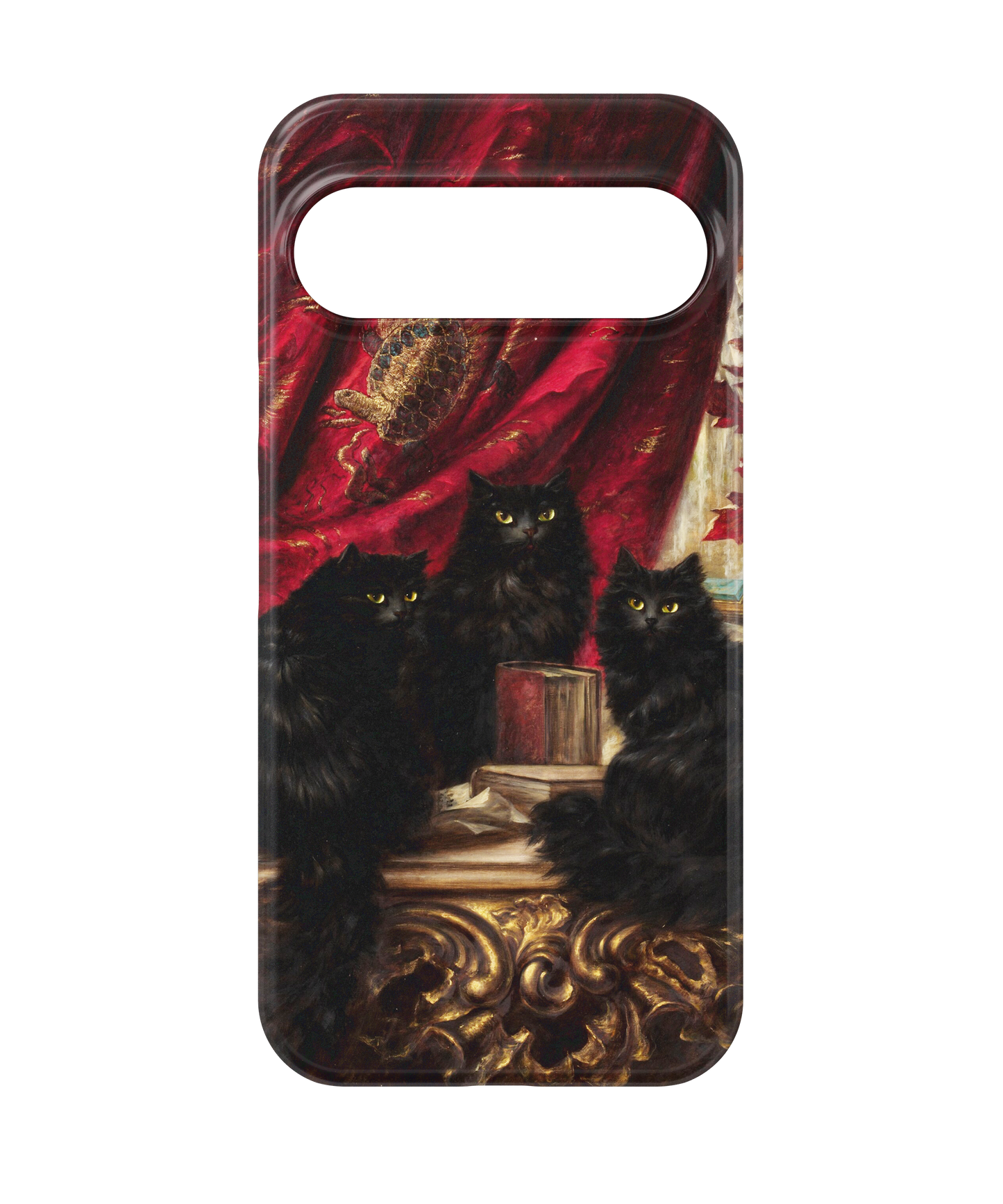 Three Black Cats by Carl Kahler Google Pixel Case - logo free
