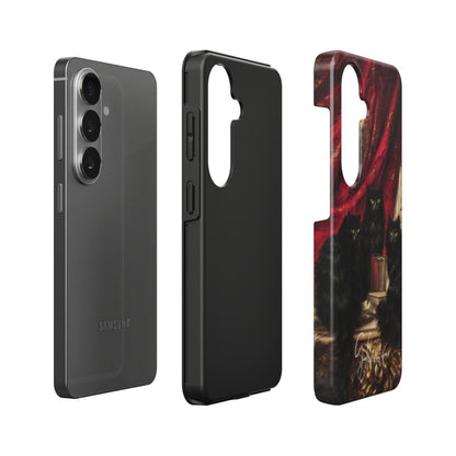Three Black Cats by Carl Kahler Samsung Galaxy Case