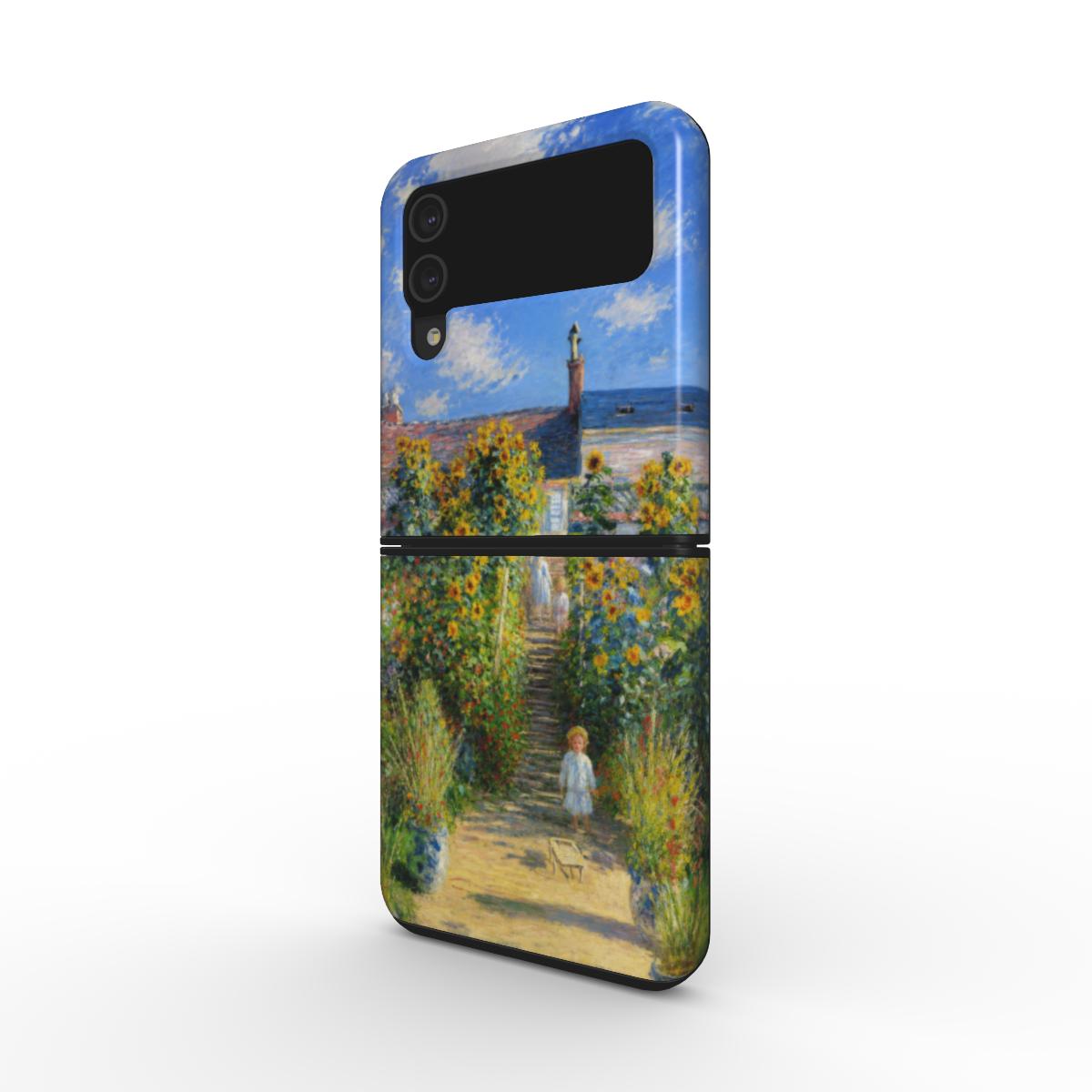 The Artist’s Garden at Vétheuil by Claude Monet Samsung Galaxy Case Z flip