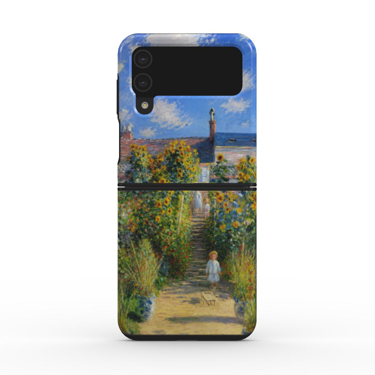 The Artist’s Garden at Vétheuil by Claude Monet Samsung Galaxy Case Z flip