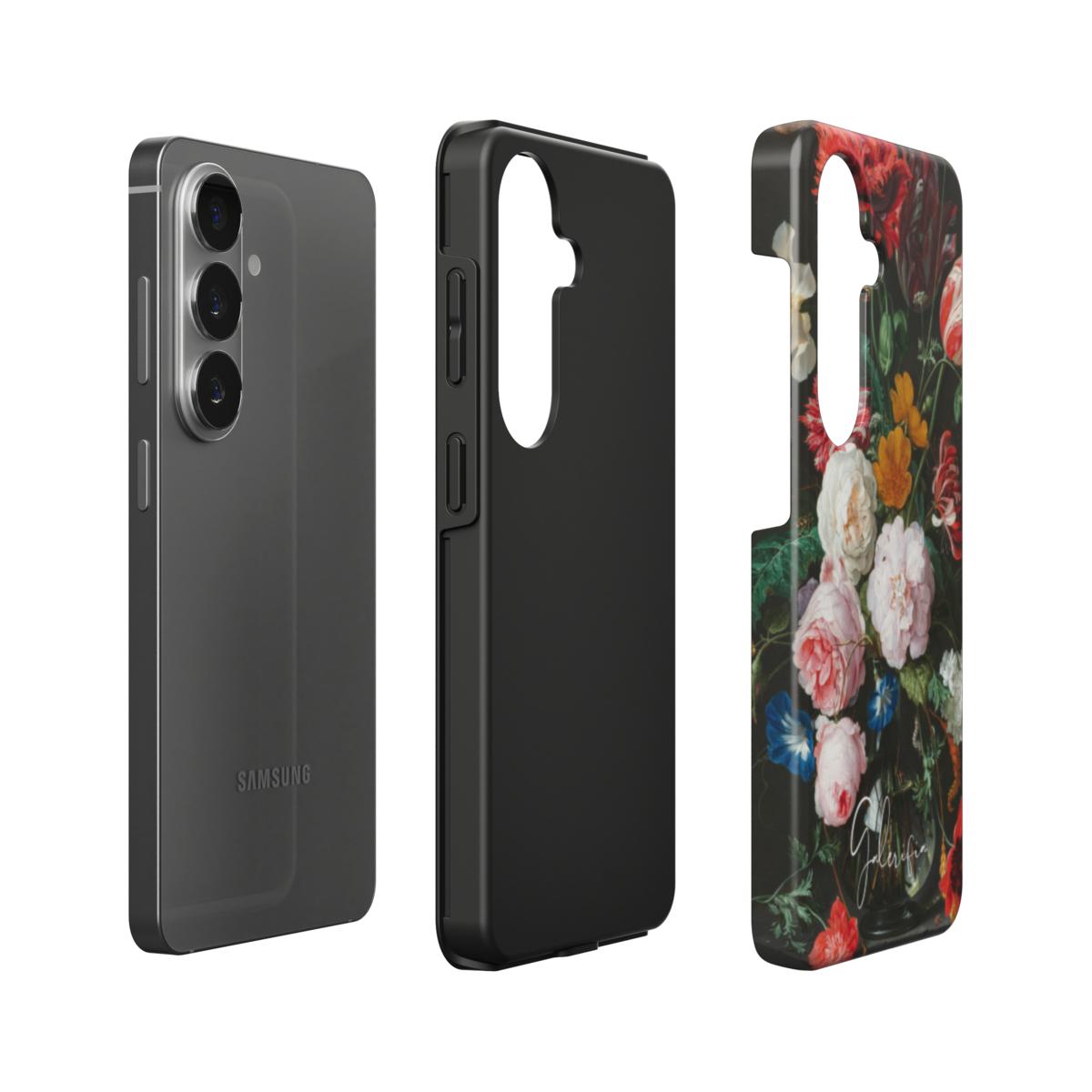 Still Life with Flowers in a Glass Vase by Rachel Ruysch Samsung Galaxy Case