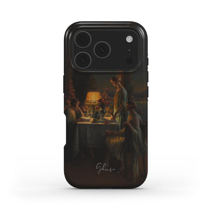 Jeunes femmes au bord du lac by Delphin Enjolras iPhone Case