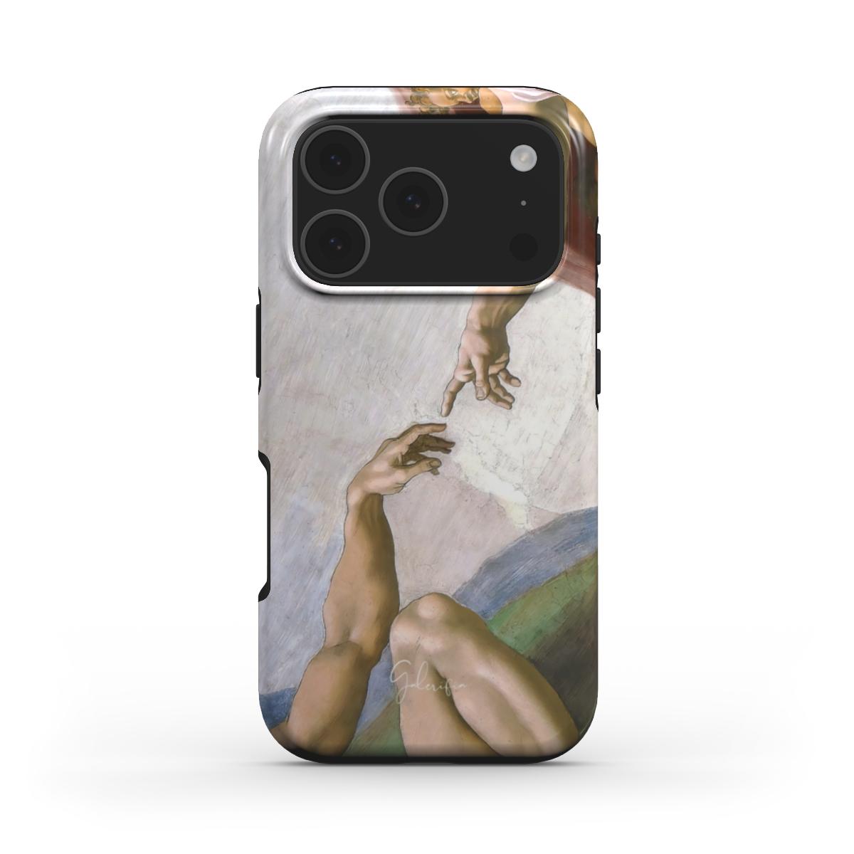 The Creation of Adam (Fresco Detail) by Michelangelo iPhone Case