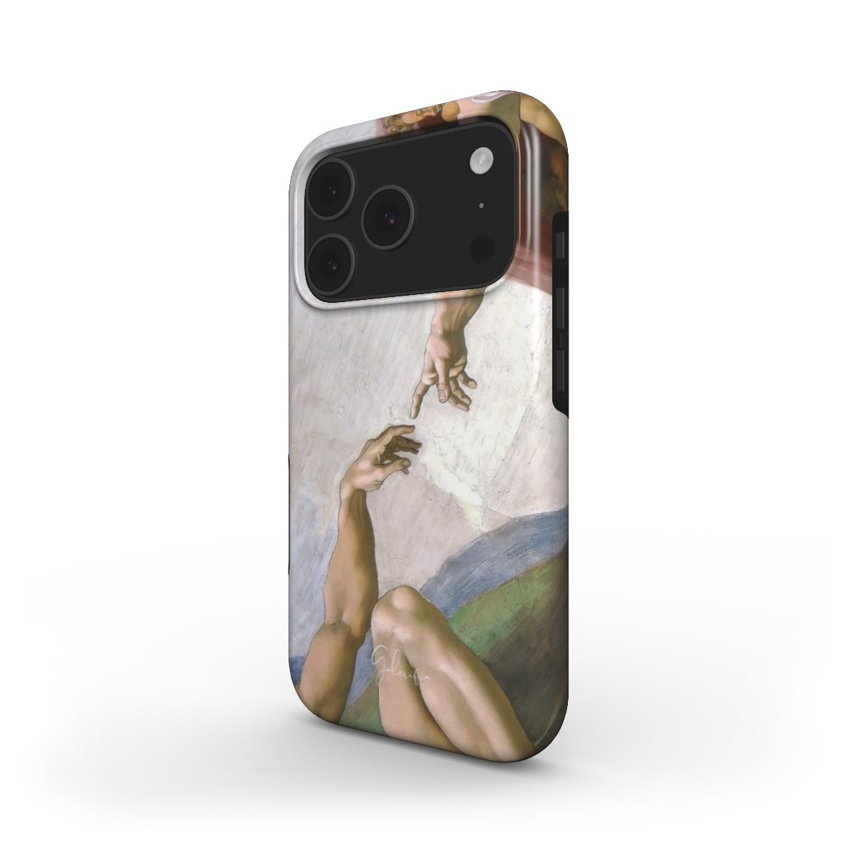 The Creation of Adam (Fresco Detail) by Michelangelo MagSafe iPhone Case