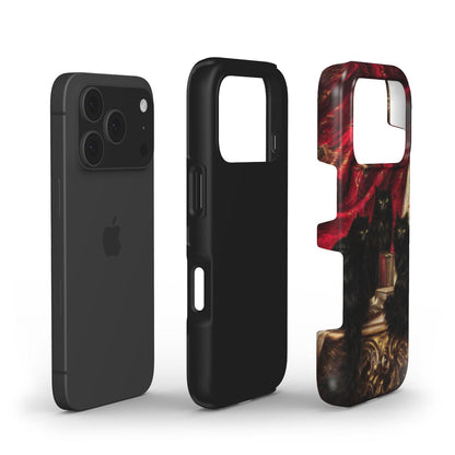 Three Black Cats by Carl Kahler iPhone Case