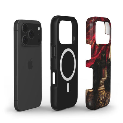 Three Black Cats by Carl Kahler MagSafe iPhone Case