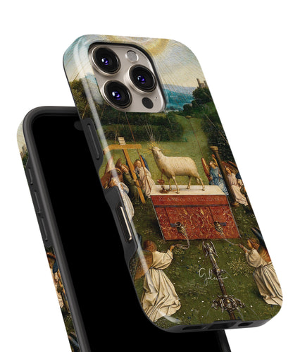 Adoration of the Mystic Lamb by Jan van Eyck iPhone Case