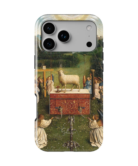Adoration of the Mystic Lamb by Jan van Eyck iPhone Case