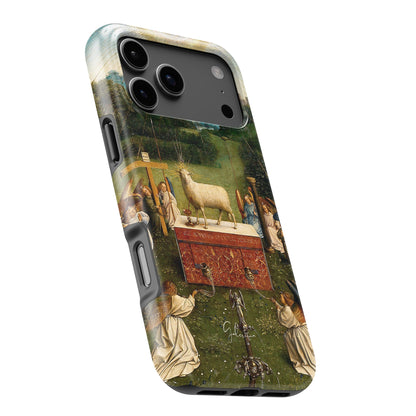 Adoration of the Mystic Lamb by Jan van Eyck iPhone Case