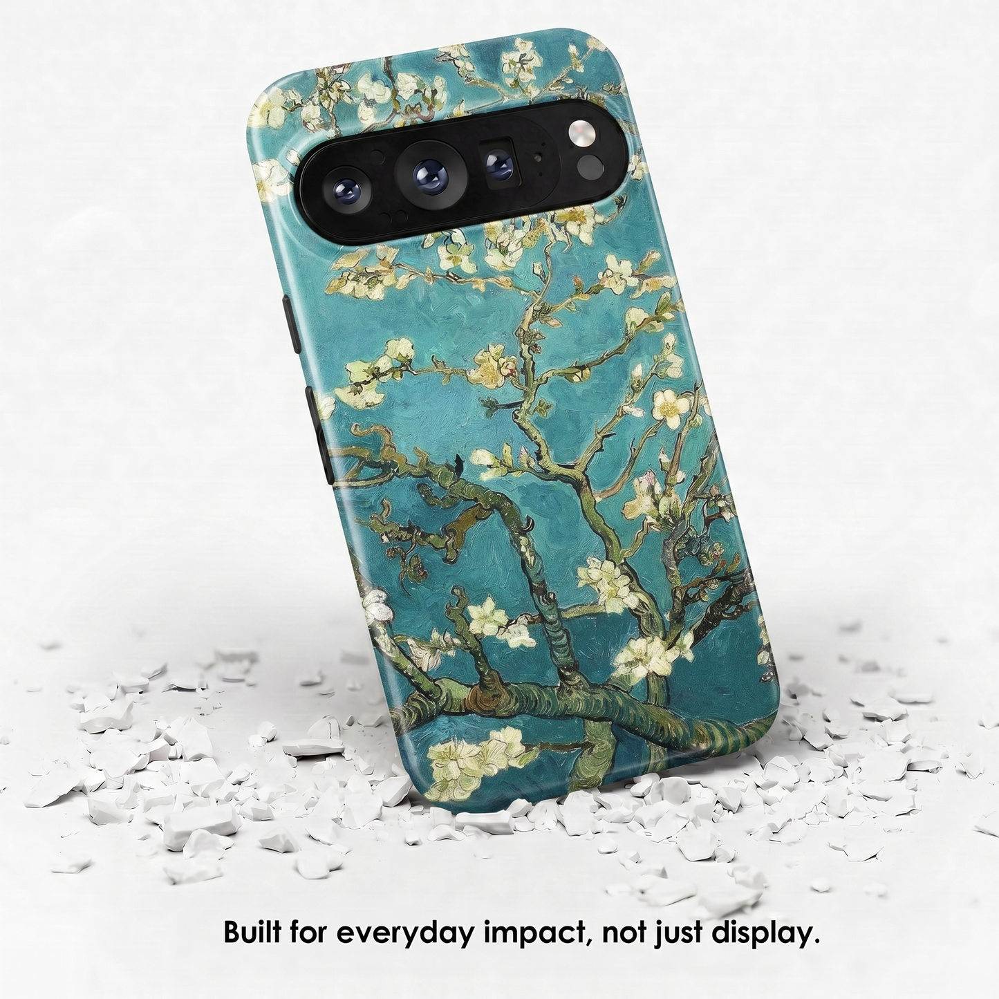 Angled view of Almond Blossom by Vincent van Gogh tough Google Pixel case