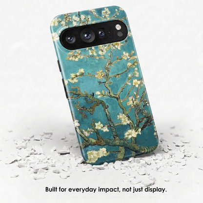 Angled view of Almond Blossom by Vincent van Gogh tough Google Pixel case