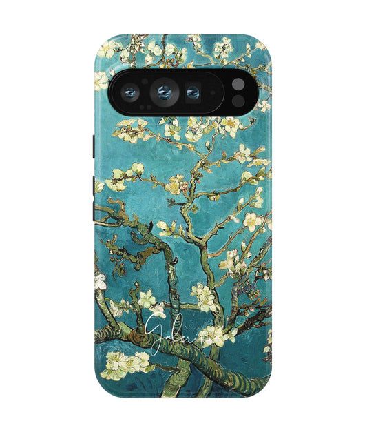 Almond Blossom by Vincent van Gogh printed on a tough Google Pixel phone case front view