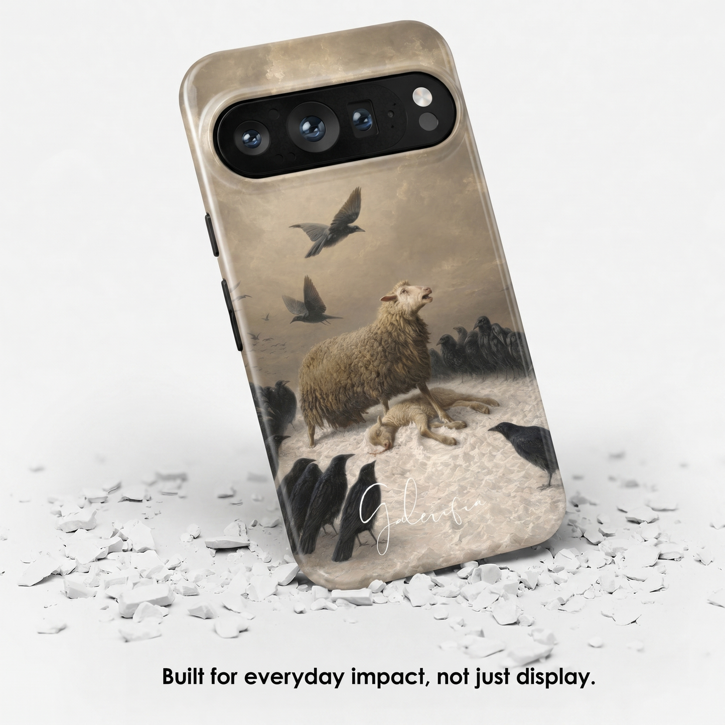 Angled view of Anguish by August Friedrich Schenck tough Google Pixel case