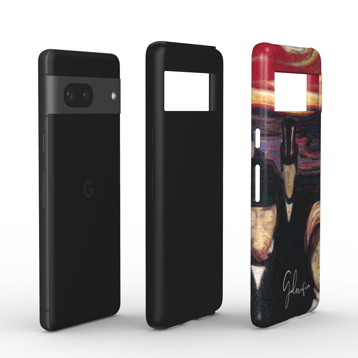 Edge detail of Anxiety by Edvard Munch Google Pixel case