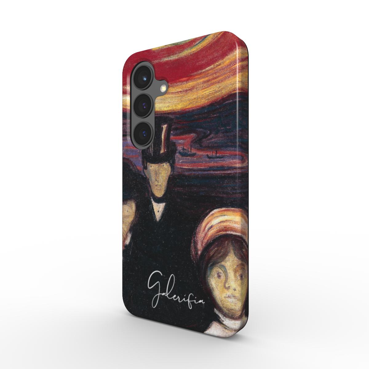 Side profile of Anxiety Edvard Munch Samsung Galaxy case showing protective edges
