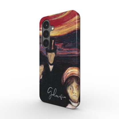 Side profile of Anxiety Edvard Munch Samsung Galaxy case showing protective edges