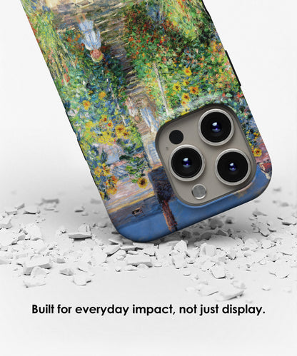 The Artist's Garden at Vétheuil by Claude Monet iPhone case