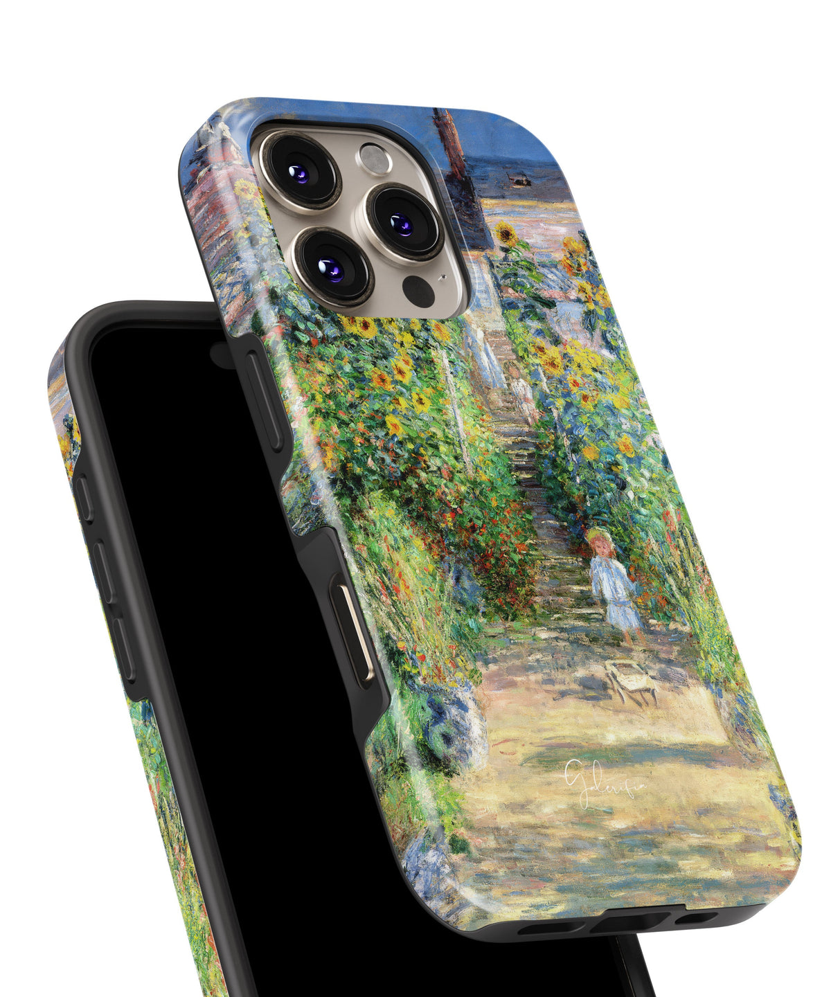 The Artist's Garden at Vétheuil by Claude Monet iPhone case