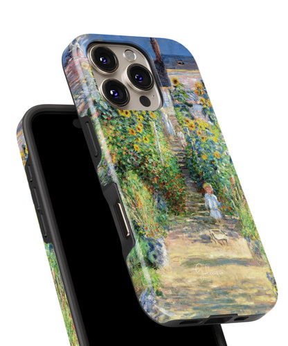 The Artist's Garden at Vétheuil by Claude Monet iPhone case