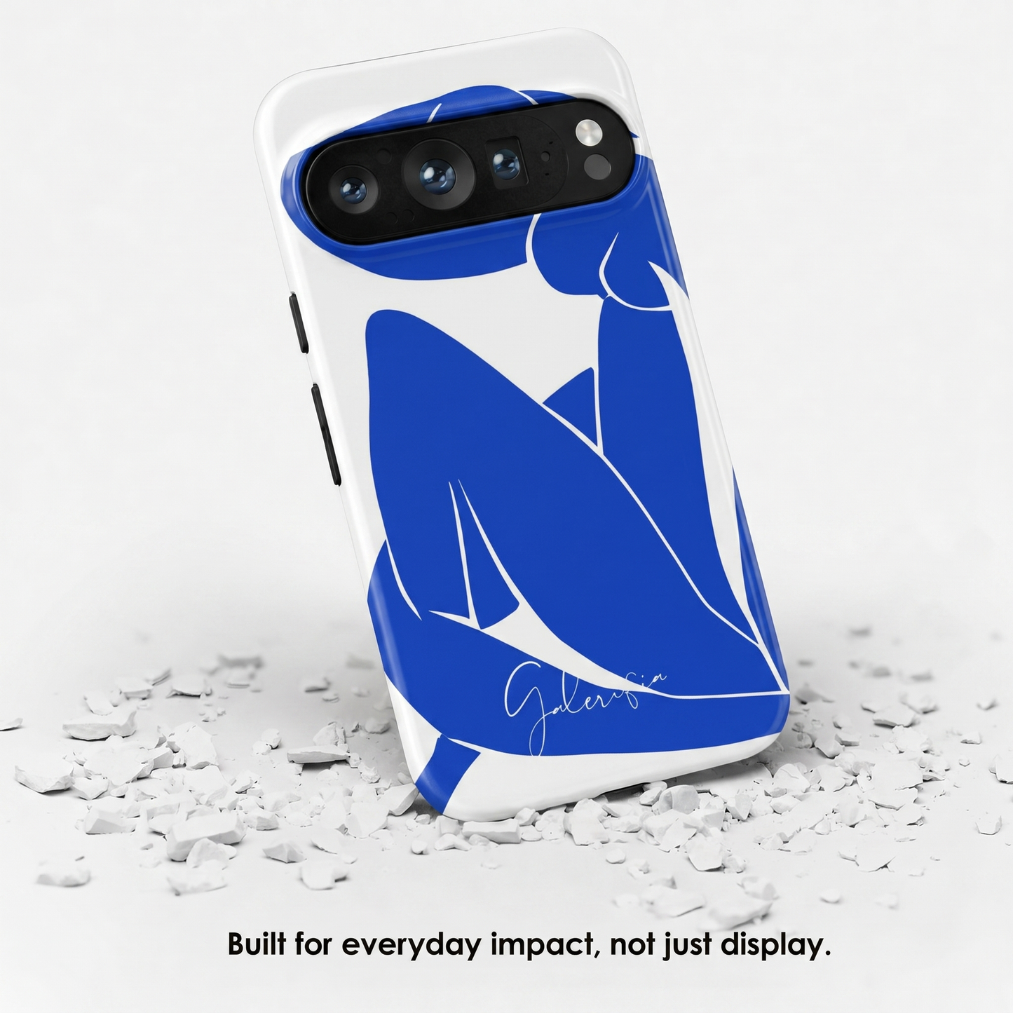 Angled view of Blue Nude II by Henri Matisse tough Google Pixel case