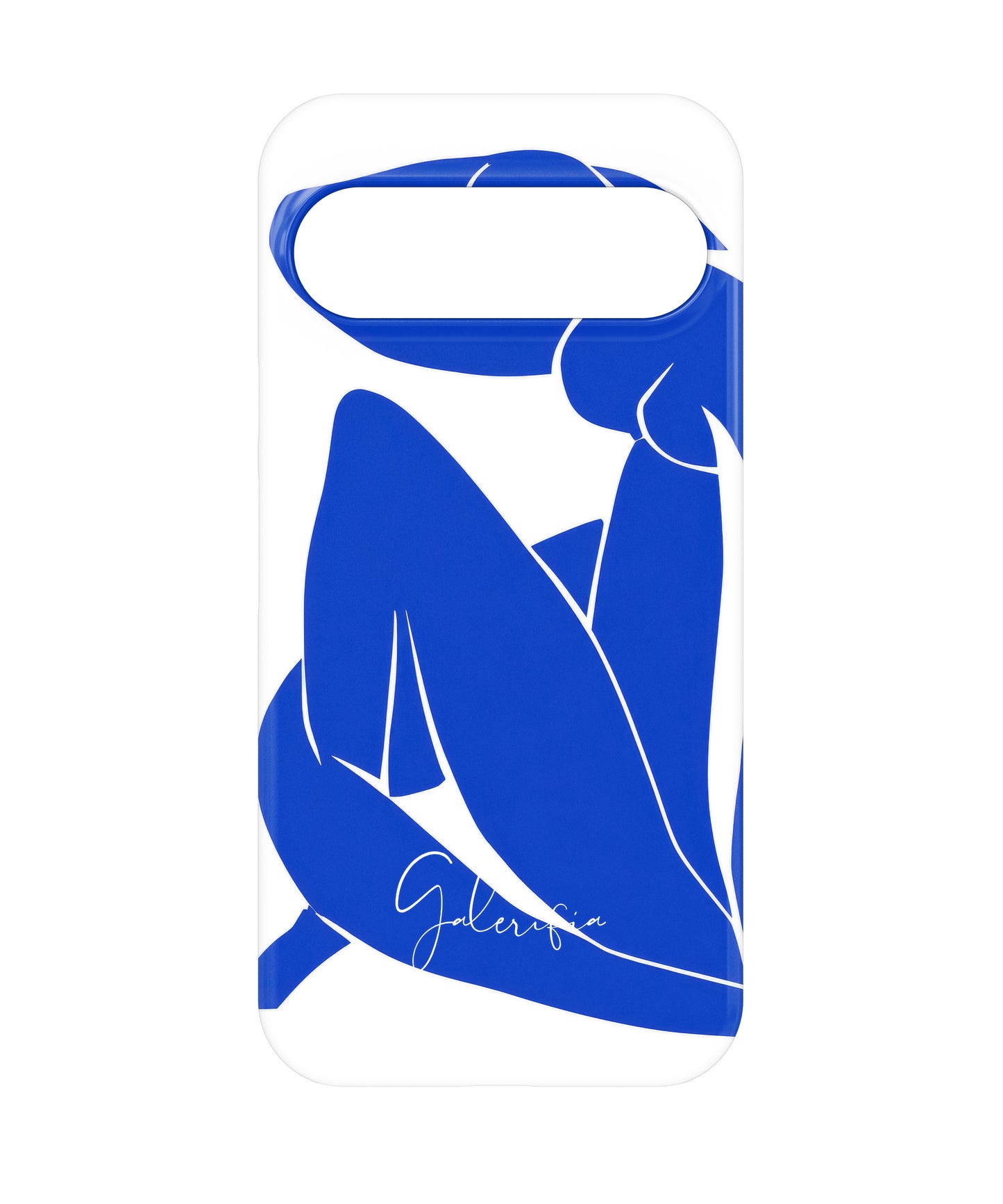 Close-up camera cutout view of Blue Nude II by Henri Matisse Google Pixel phone case