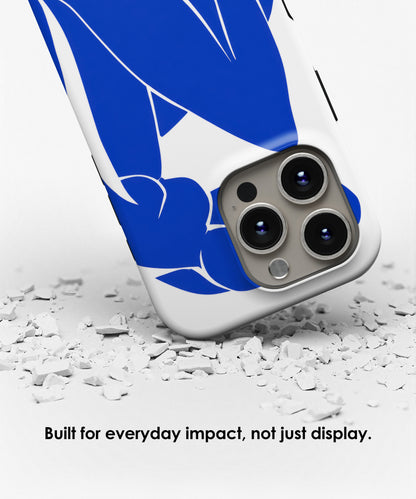 Protective tough iPhone case featuring Blue Nude II by Henri Matisse displayed with impact resistant design by Galerifia.
