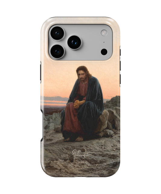 Christ in the Wilderness by Ivan Kramskoy iPhone Case