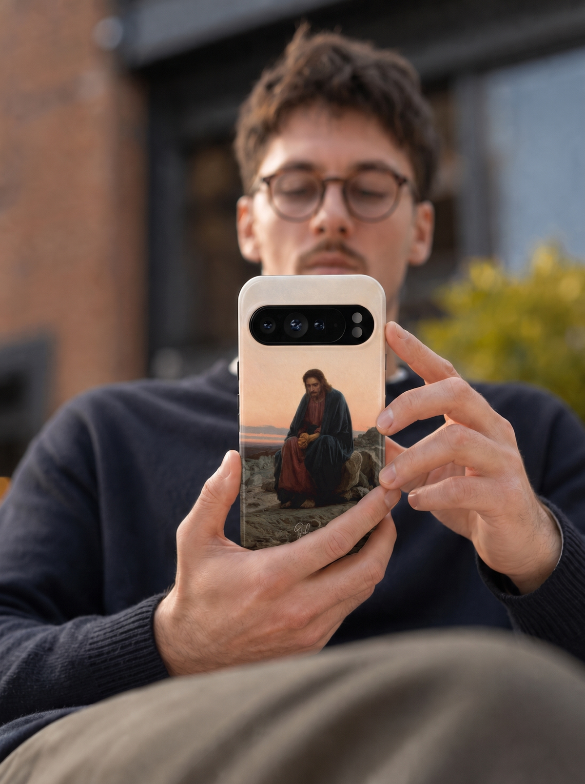 Christ in the Wilderness by Ivan Kramskoy Google Pixel Case