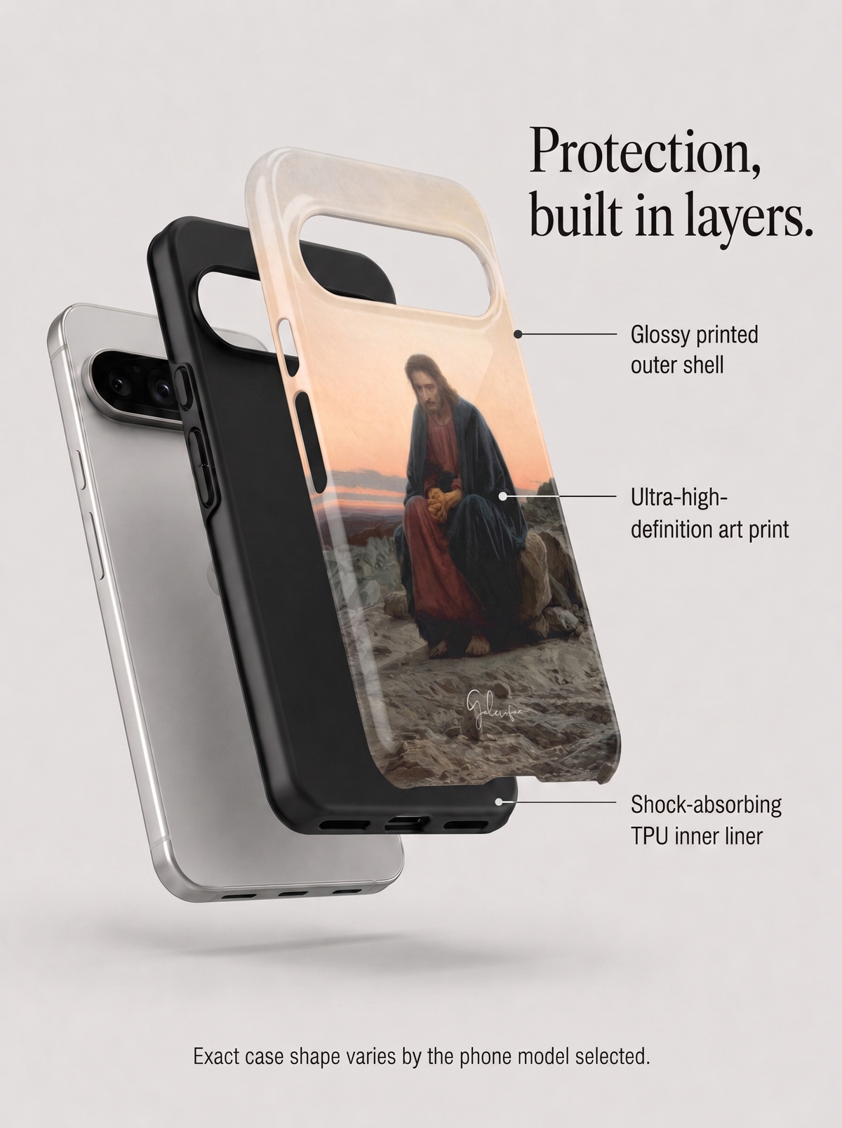 Christ in the Wilderness by Ivan Kramskoy Google Pixel Case