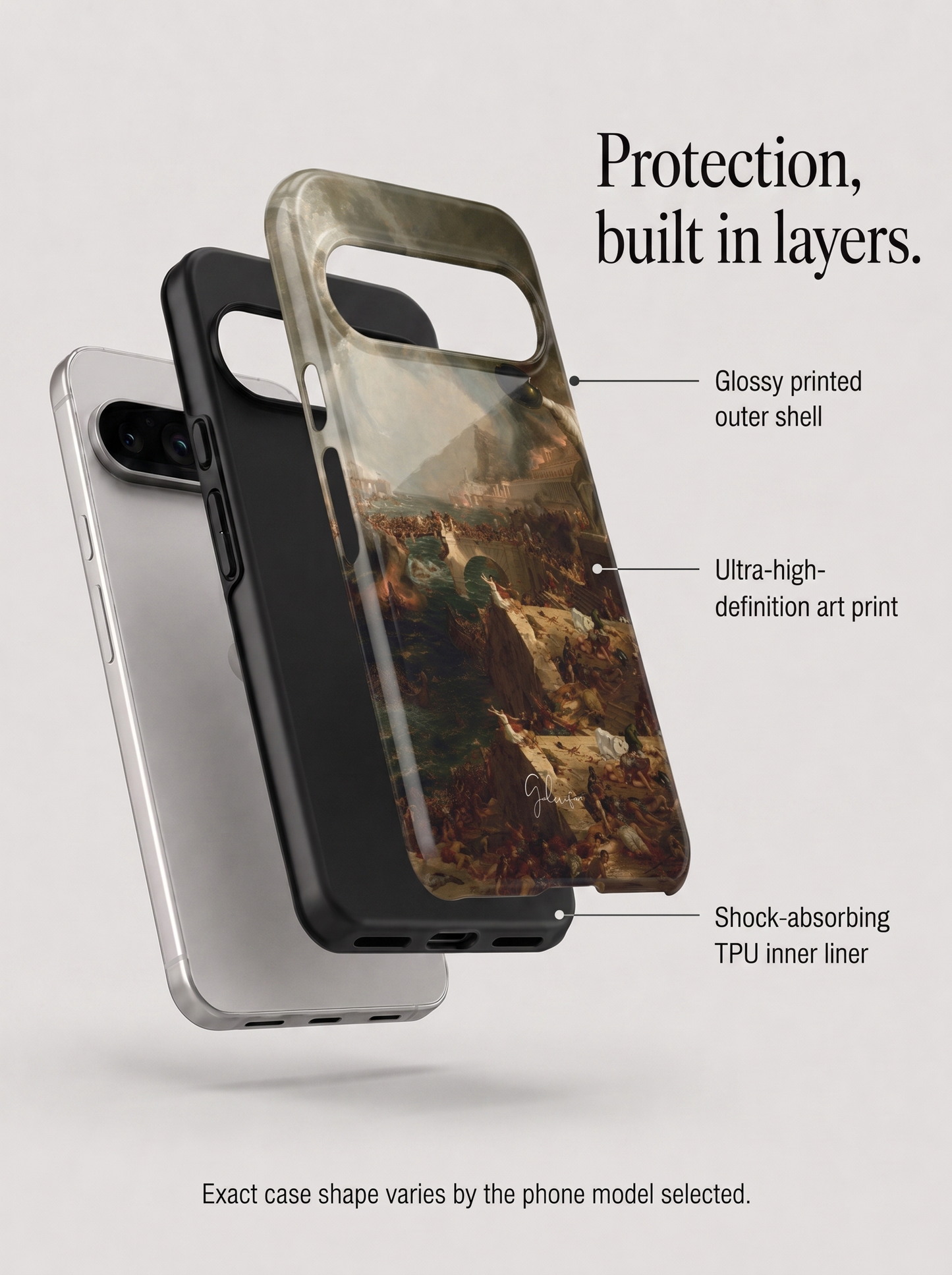 The Course of Empire: Destruction by Thomas Cole Google Pixel Case