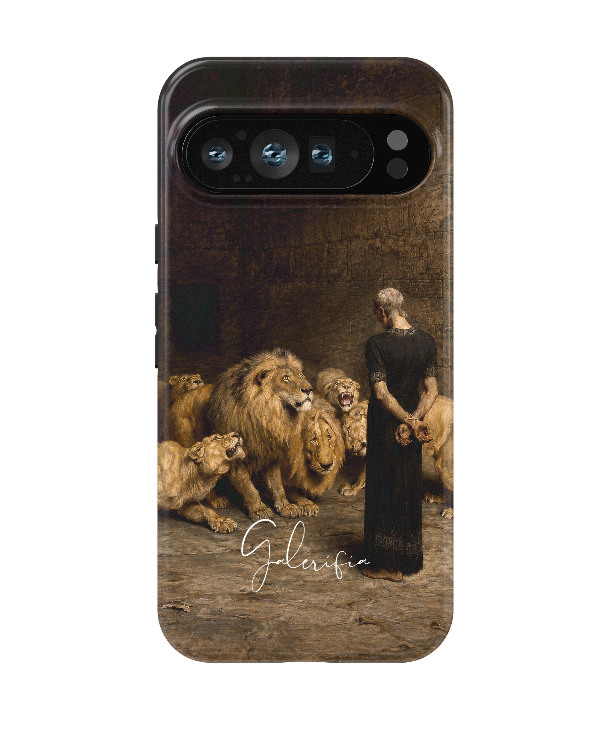 Daniel in the Lions' Den by Briton Rivière printed on a tough Google Pixel phone case front view