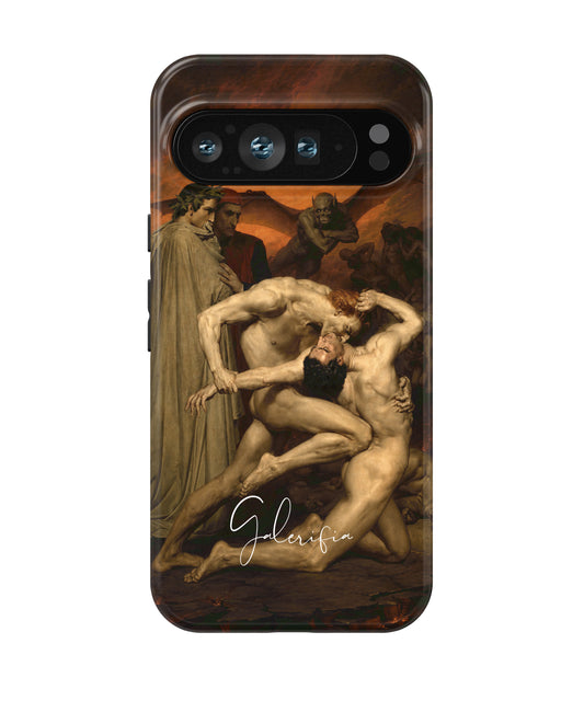 Dante and Virgil in Hell by William-Adolphe Bouguereau printed on a tough Google Pixel phone case front view