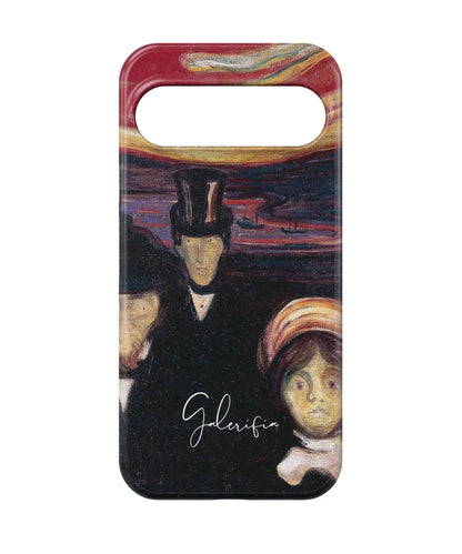Back view without camera module showing Anxiety by Edvard Munch on a Google Pixel case