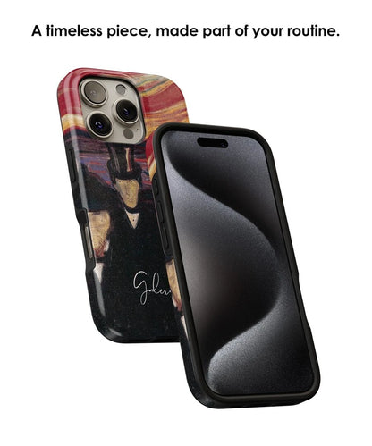 Corner protection detail on Galerifia Anxiety Edvard Munch iPhone case