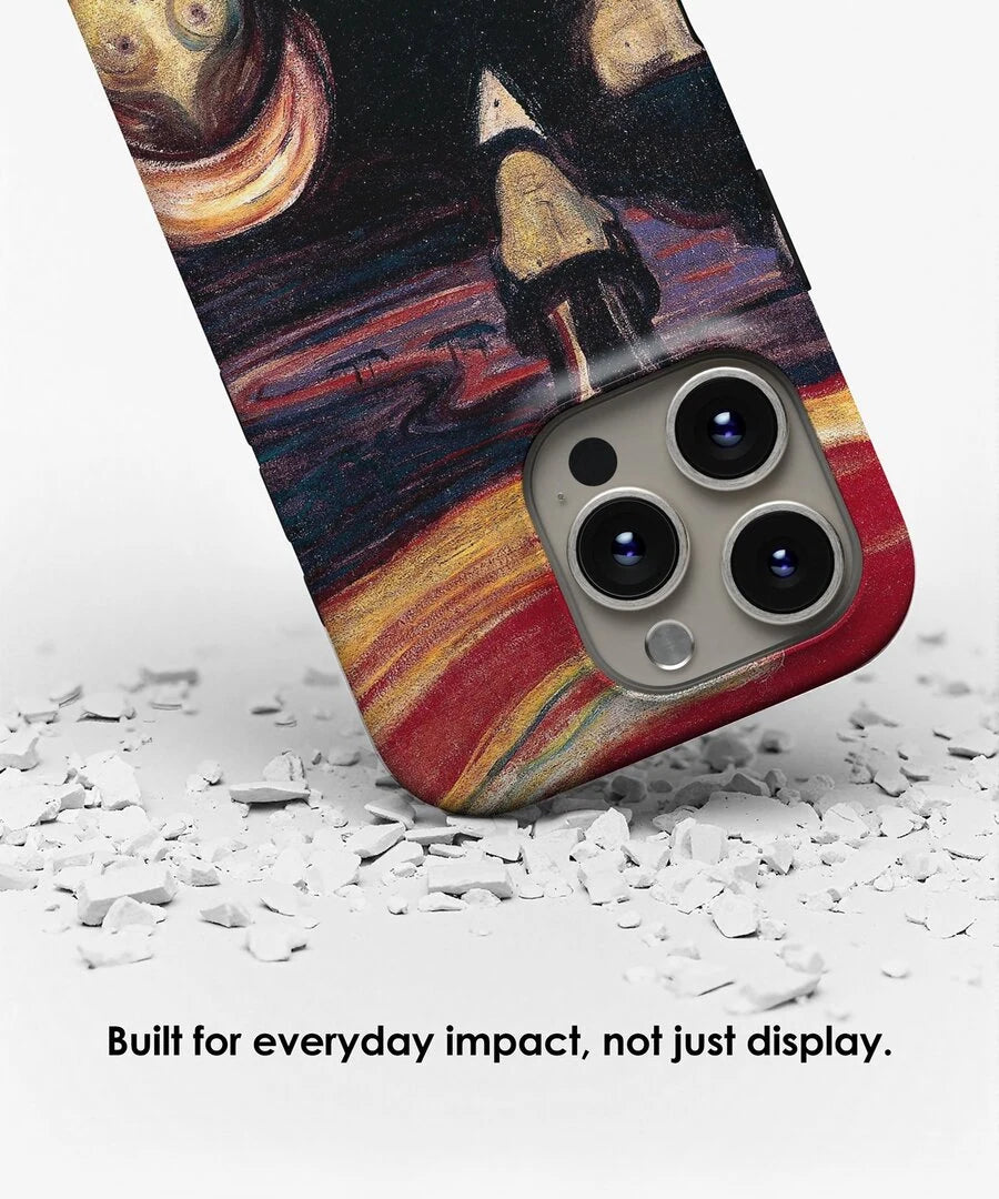 Shock-absorbing structure of Galerifia Anxiety Edvard Munch iPhone case