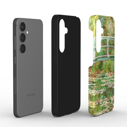 Edge detail of Galerifia art Samsung Galaxy case featuring Bridge over the Lily Pond by Claude Monet