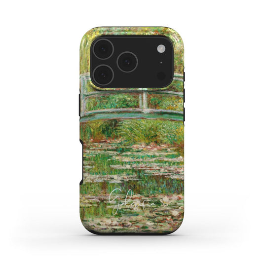 Back view of Galerifia Bridge over the Lily Pond by Claude Monet printed on an iPhone phone case