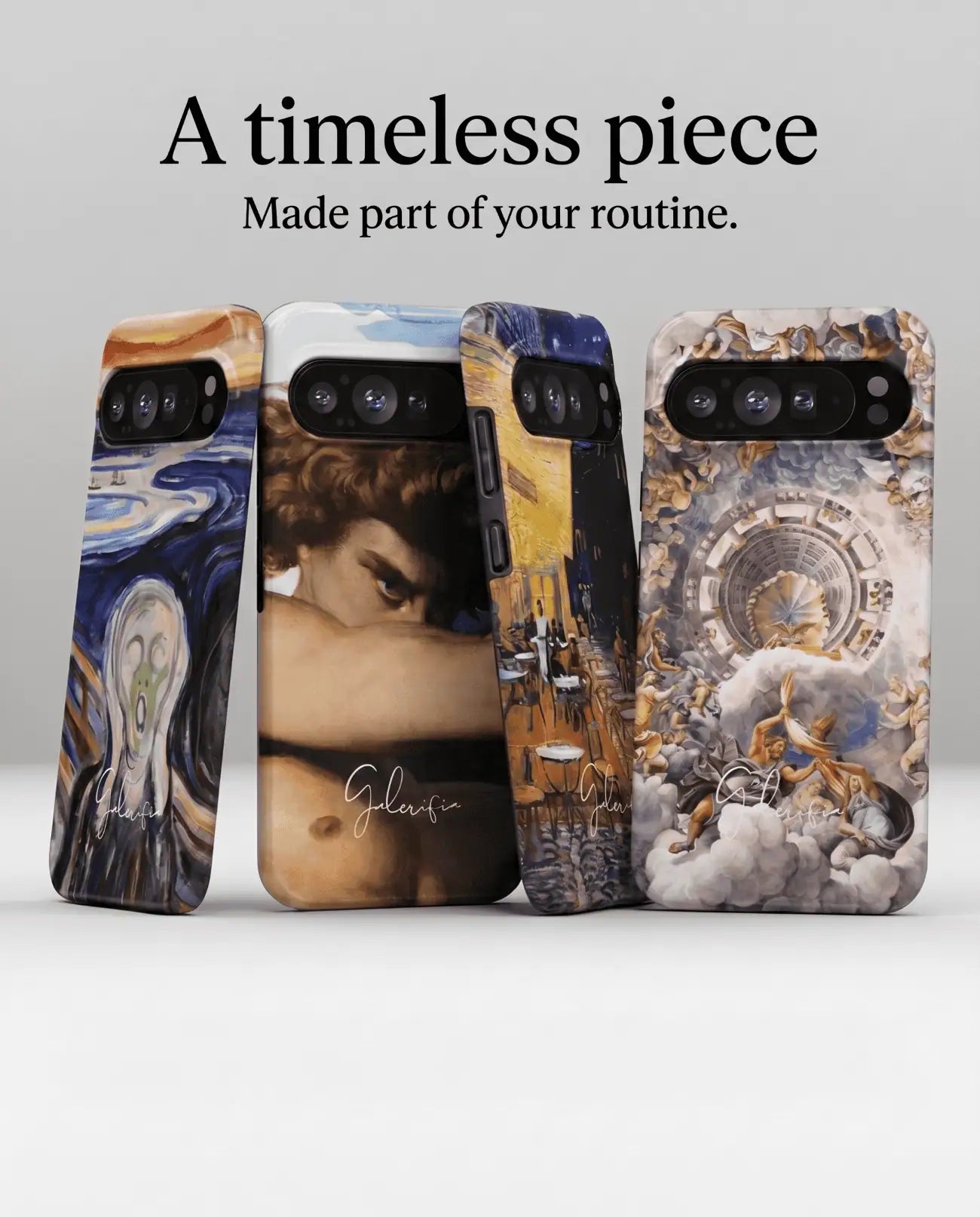 Fine art inspired Google Pixel phone cases collection with classic and renaissance artwork designs