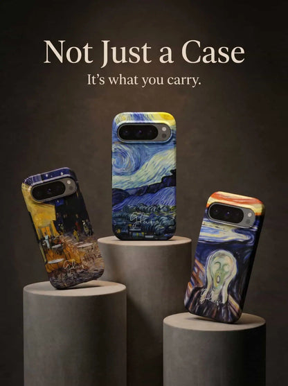 Premium Google Pixel cases by Galerifia featuring classic art designs and museum-inspired visuals