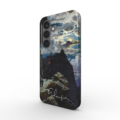 Side profile of Galerifia Nightly Walk of the Monks to the Mount Athos Hermann Corrodi Samsung Galaxy phone cover showing protective edges