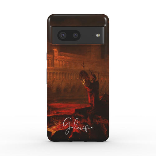 Back view of Galerifia Pandemonium by John Martin printed on a Google Pixel phone case
