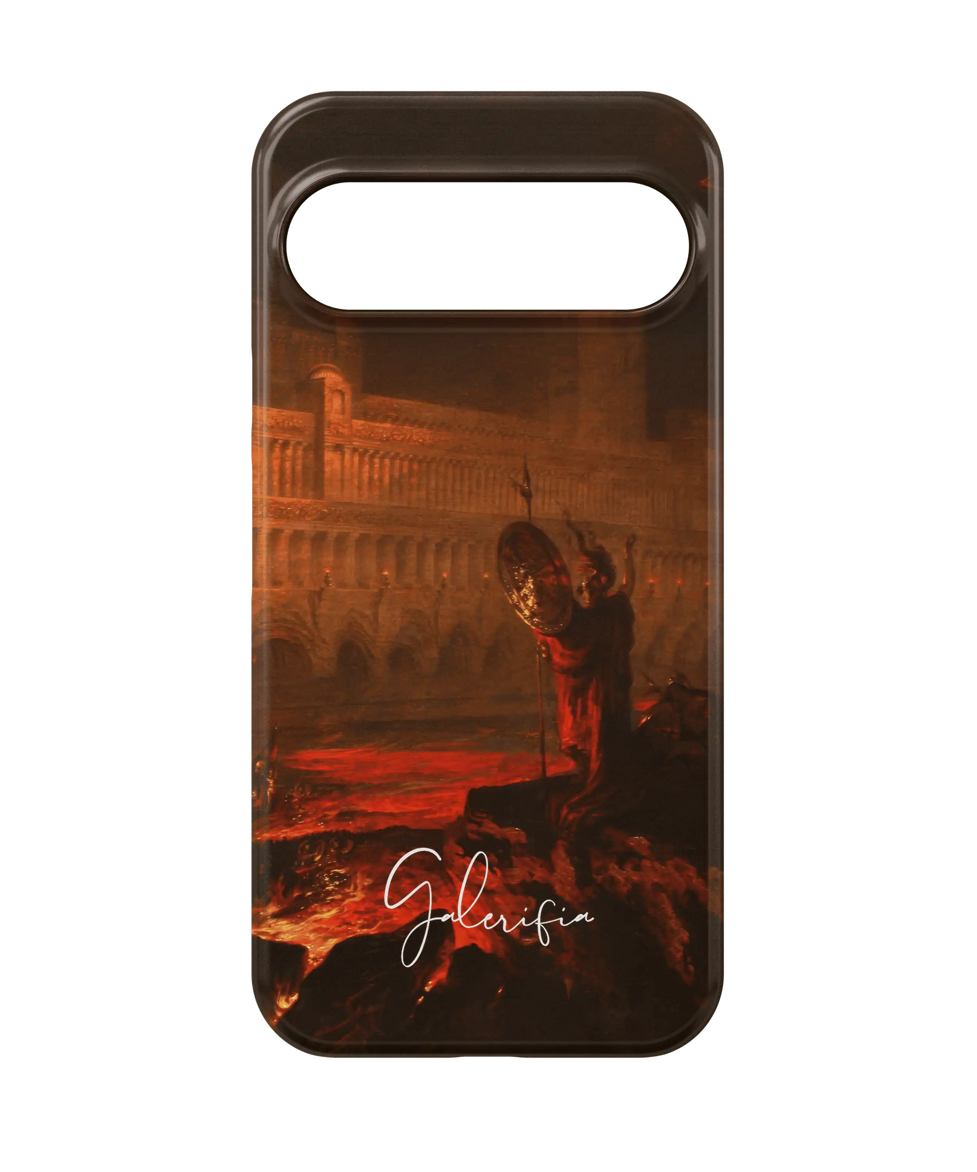 Back view of Galerifia Pandemonium by John Martin printed on a Google Pixel phone case