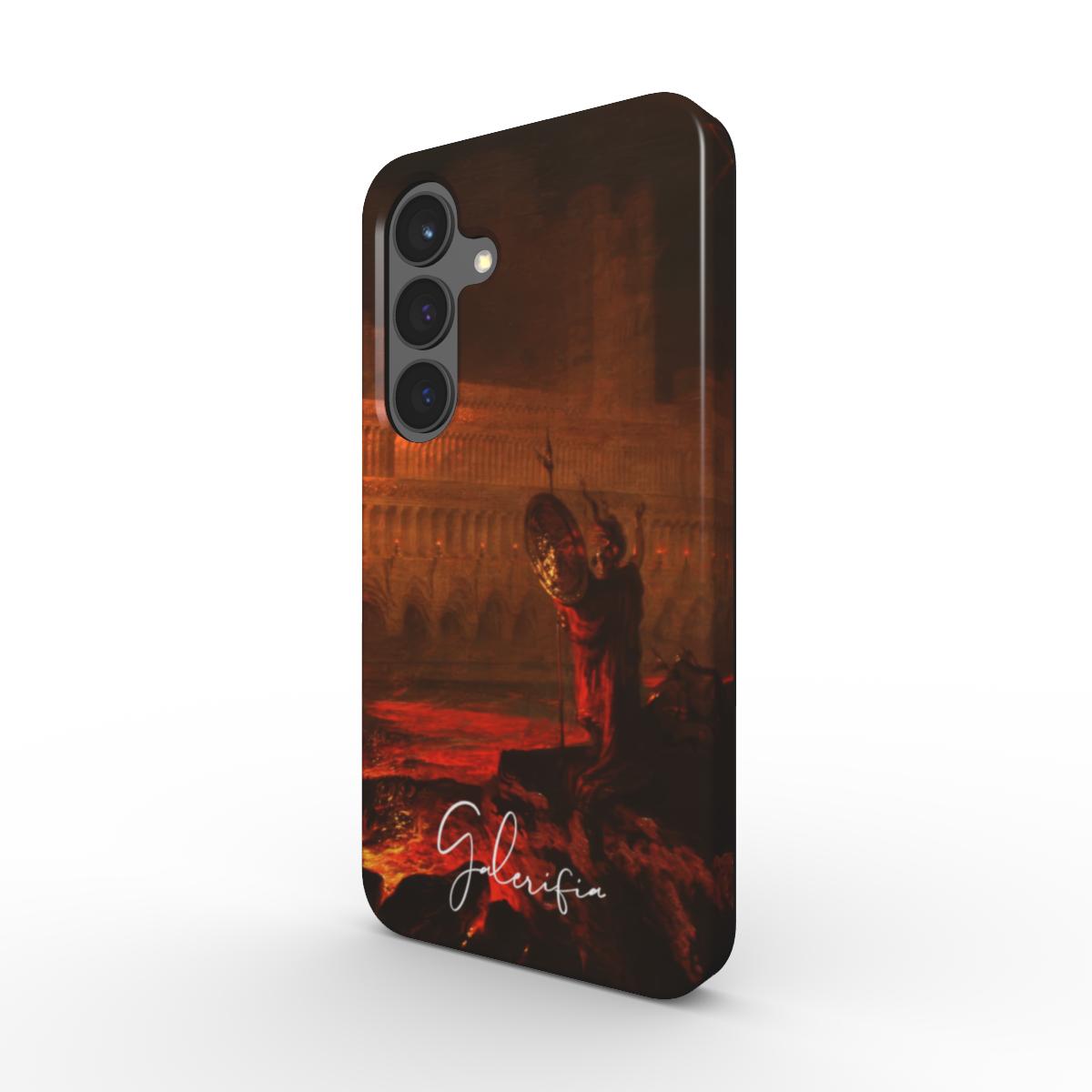 Side profile of Galerifia Pandemonium John Martin Samsung Galaxy phone cover showing protective edges