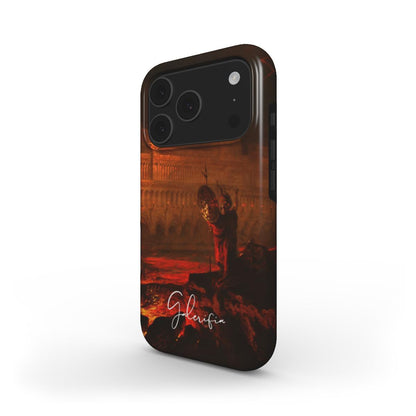 Side profile of Galerifia Pandemonium John Martin iPhone phone cover showing protective edges
