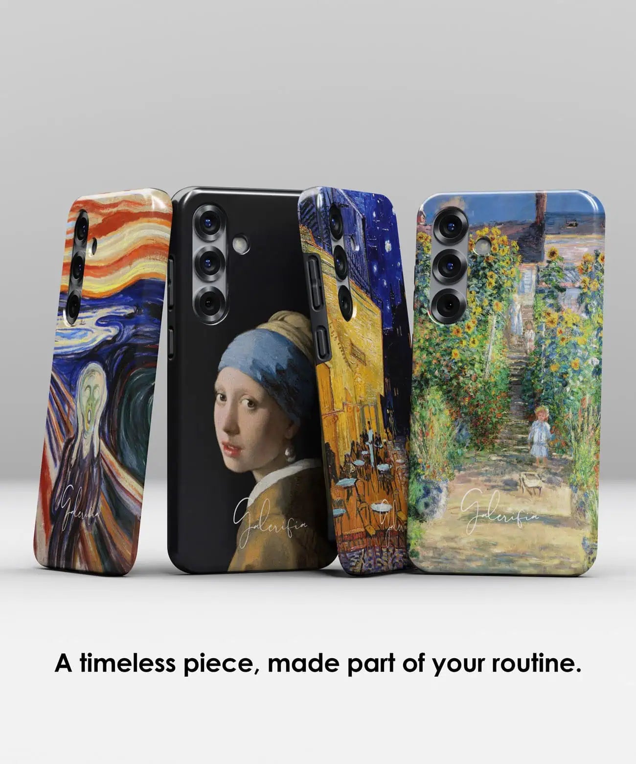Galerifia Samsung Galaxy phone cases featuring classic art paintings inspired by famous artists
