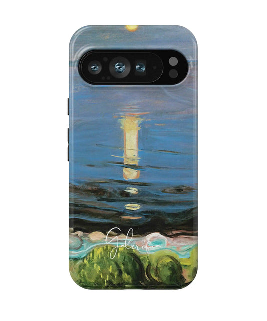 Back view of Galerifia Summer Night on the Beach by Edvard Munch on a Google Pixel case
