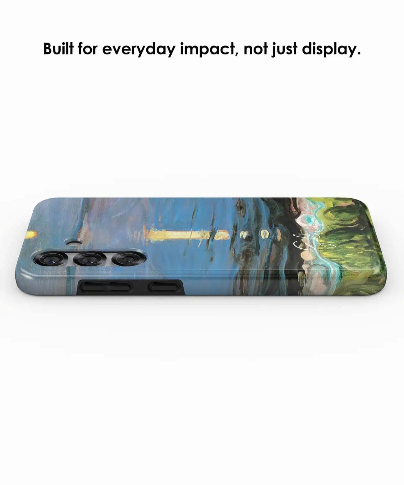 Side view of Galerifia Summer Night on the Beach by Edvard Munch on a Samsung Galaxy case
